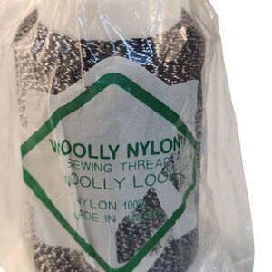 Woolly Nylon Sewing Thread 100% Nylon Woolly Lock Black/Silver Japan